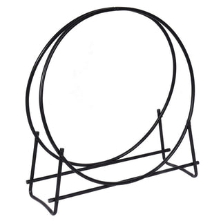 30/40 Inch Tubular Steel Log Hoop Firewood Storage Rack