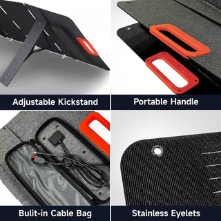 100W/200W Foldable Solar Panel - IP67 Waterproof, Portable for Outdoor & Emergency Charging