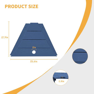 4-Piece Outdoor Bar Height Adirondack Chair Set with Connecting Tray & 3-Tier Market Umbrella – HIPS Patio Set