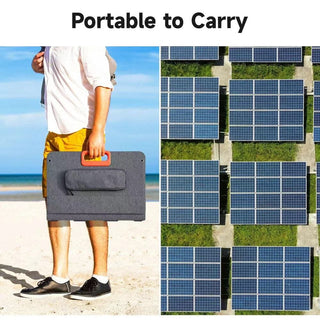 100W/200W Foldable Solar Panel - IP67 Waterproof, Portable for Outdoor & Emergency Charging