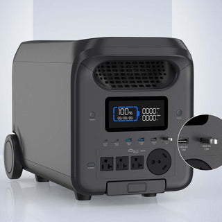 3000W Portable Power Station 2560Wh Battery Backup with Multiple Outputs 120V/60Hz for Home and Outdoor Use
