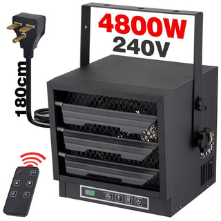 16,382 BTU Ceiling Mount Electric Garage Heater, 4800W 240V with Remote Control
