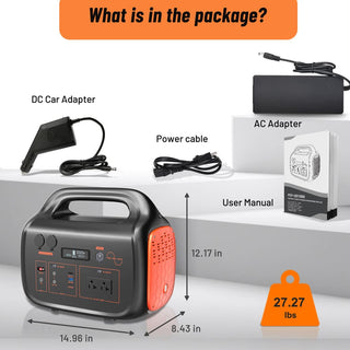 600W/1000W Portable Power Station 655.2Wh/1024Wh Solar Generator with AC Outlet for Home Backup, Camping, Travel, Emergency & Outdoor Use