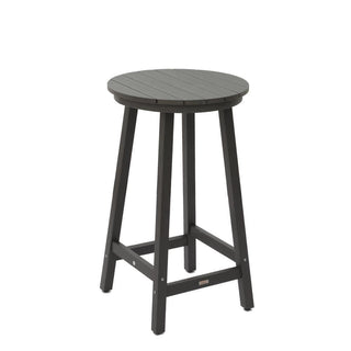 Outdoor Plastic Bar Height Bistro Table – Blue & Gray Patio Bar Table