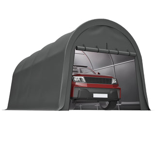 Heavy Duty Anti-Snow 10x20/12x20 FT Carport, Commercial Grade Steel Frame Portable Garage Canopy with Vented Waterproof Roof for Car/Boat/RV Storage