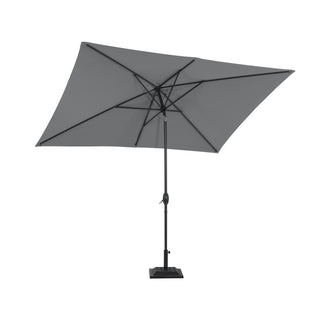 10 ft. Aluminum Rectanglar Market Patio Umbrella in Navy Blue/Red/Tan/Lake Blue/Gray