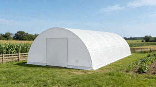 40ft x 82ft Heavy Duty Single Frame Container Shelter – Tarpaulin Warehouse Tent (Containers Not Included)