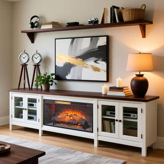 42-Inch Infrared Electric Fireplace with Removable Mantel & Insert – Touch Panel Electric Fireplace Heater for Home Decor