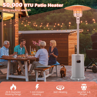 50000 BTU Propane Patio Heater with Round Table Design