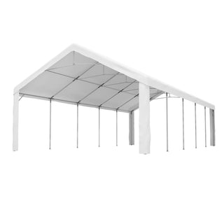 16 x 32 FT Heavy Duty Carport Canopy with Removable Waterproof Cover & Sidewalls, Portable Metal Garage Shelter for Cars