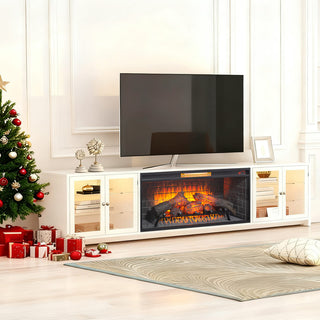 42-Inch Infrared Electric Fireplace with Removable Mantel & Insert – Touch Panel Electric Fireplace Heater for Home Decor