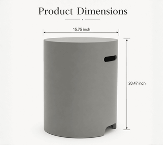16-Inch Propane Tank Cover Table, Lightweight Concrete Propane Tank Hideaway for 20-Lb Tanks