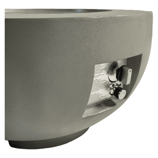 Outdoor Round Propane Fire Pit Table 28-inch,40,000 BTU Fire Pit Bowl,Light Concrete Propane Fire Pit with Free Lava Rocks,Rain Cover and Burner Lid,for Outside Patio,Garden,Deck,Light Gray