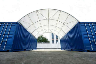 20ft x 40ft Single Frame Container Canopy – Heavy-Duty Tarpaulin Storage Shelter (No Containers Included)