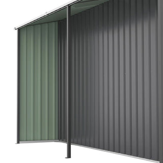 10x12 Ft Outdoor Storage Shed, Extra Large Metal Shed with Lockable Doors, Windows, Outside Steel Tiny House Ideal for Garden, Backyard, Patio Utility, Tool Storage, Chicken Coops