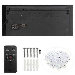 30/36/42/50/60-Inch Recessed Ultra Thin Electric Fireplace Heater with Glass Appearance