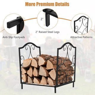 Heavy-Duty Steel Firewood Log Rack