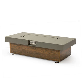 48_inch Iron Fire Pit Table with Wood Grain