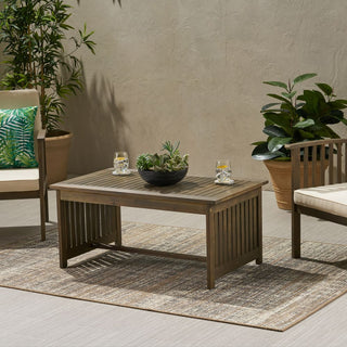 Outdoor Acacia Wood Coffee Table For Patio And Garden