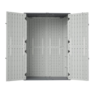 Rust-Proof Resin Outdoor Garden Storage Box, Spacious Weatherproof & UV-Resistant Equipment Storage Cabinet, Durable Non-Partitioned Design for Patio & Yard