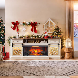 42-Inch Infrared Electric Fireplace with Removable Mantel & Insert – Touch Panel Electric Fireplace Heater for Home Decor