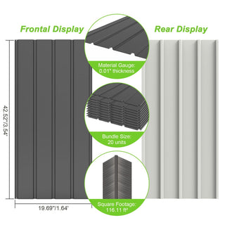 20PCS Galvanized Metal Roofing Panels with Screws – Durable Steel Roof Sheets for Pergola, Gazebo, Shed, Patio & Outdoor Structures