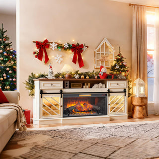 42-Inch Infrared Electric Fireplace with Removable Mantel & Insert – Touch Panel Electric Fireplace Heater for Home Decor