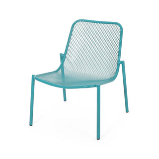 3-Piece Outdoor Patio Conversation Set, Iron Frame Bistro Set with 2 Mesh Chairs & Side Table