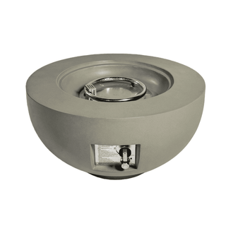 Outdoor Round Propane Fire Pit Table 28-inch,40,000 BTU Fire Pit Bowl,Light Concrete Propane Fire Pit with Free Lava Rocks,Rain Cover and Burner Lid,for Outside Patio,Garden,Deck,Light Gray