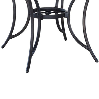 Weather-Resistant Antique Bronze Cast Aluminum Round Patio Dining Table