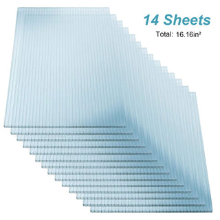 2' x 4' Twin-Wall Polycarbonate Panels (14-Pack), UV-Protected Waterproof Clear Sheets for Greenhouse, Roofing & Outdoor Use
