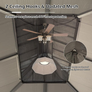 Aluminum Hardtop Gazebo, Double Roof Design, Weather-Resistant Curtains, Ideal for Patio & Garden