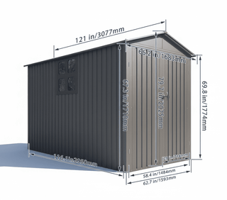 Motorcycle Outdoor Storage Shed with Window, Heavy Duty Weatherproof Bike Shelter