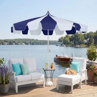 10FT Pagoda Patio Umbrella with Crank Lift & Tilt – Adjustable Outdoor Market Umbrella in Mint Green, Navy Blue & Black