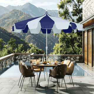 10FT Pagoda Patio Umbrella with Crank Lift & Tilt – Adjustable Outdoor Market Umbrella in Mint Green, Navy Blue & Black