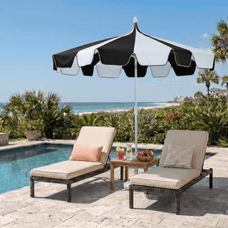 10FT Pagoda Patio Umbrella with Crank Lift & Tilt – Adjustable Outdoor Market Umbrella in Mint Green, Navy Blue & Black
