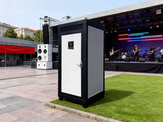 Portable Toilet Cabin (Single Person) – Outdoor Bathroom with Sink, Light & Vent Fan