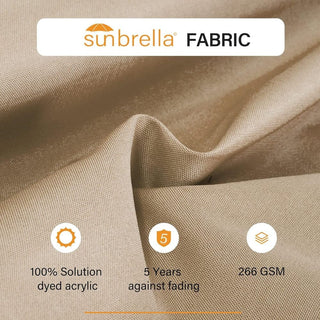 12-FT Luxury Curved Cantilever Umbrella With Base, 360° Rotatable,Suitable For Markets, Swimming Pools, Gardens, Backyards, And Patios