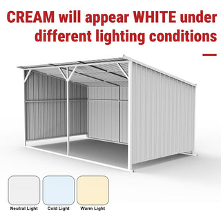 20ft x 12ft Heavy Duty Livestock Metal Shed – Steel Shelter with Skid Base