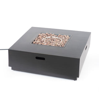 Mondawe 40-Inch Square Propane Fire Pit Table, Outdoor Gas Fire Pit for Patio & Backyard