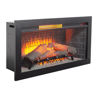 42-Inch Infrared Electric Fireplace with Removable Mantel & Insert – Touch Panel Electric Fireplace Heater for Home Decor