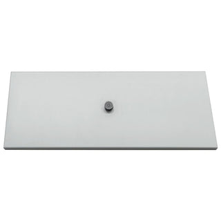 43" Propane Gas Fire Pit Table, 60000 BTU Rectangular Open Weave Wicker Fire Pit with Glass Wind Guard for Outside Patio Deck Garden Backyard