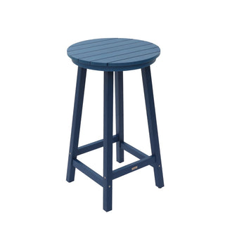 Navy HIPS Bar Height Bistro Table Outdoor Patio Side Table for Backyard Deck Porch