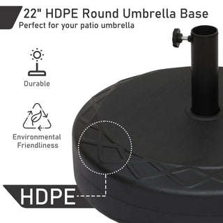 Round Patio Umbrella Base, Heavy-Duty Outdoor Umbrella Stand, Weather-Resistant