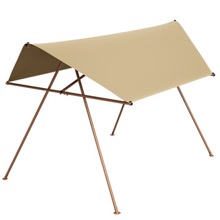 Hexagonal Shade Sail Canopy, 206" x 118" UV Protection UPF50+ Waterproof Patio Sun Shade with Rust-Resistant Poles & Built-in Hooks for Backyard Garden