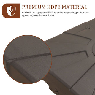 Weather-Resistant HDPE Patio Umbrella Base Square Outdoor Umbrella Stand