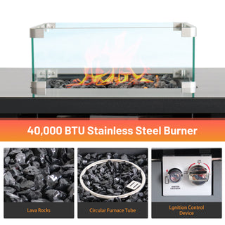 Outdoor Fire Pit for Outdoor Home Garden Backyard Fireplace (30 Inch Steel Black Color)