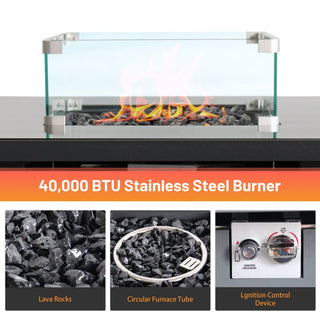 Outdoor Fire Pit for Outdoor Home Garden Backyard Fireplace (30 Inch Steel Black Color)