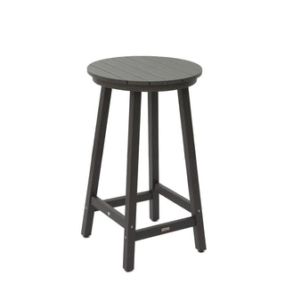 Navy HIPS Bar Height Bistro Table Outdoor Patio Side Table for Backyard Deck Porch