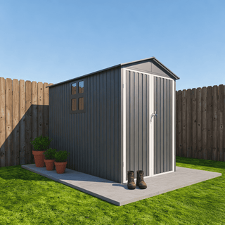 Motorcycle Outdoor Storage Shed with Window, Heavy Duty Weatherproof Bike Shelter